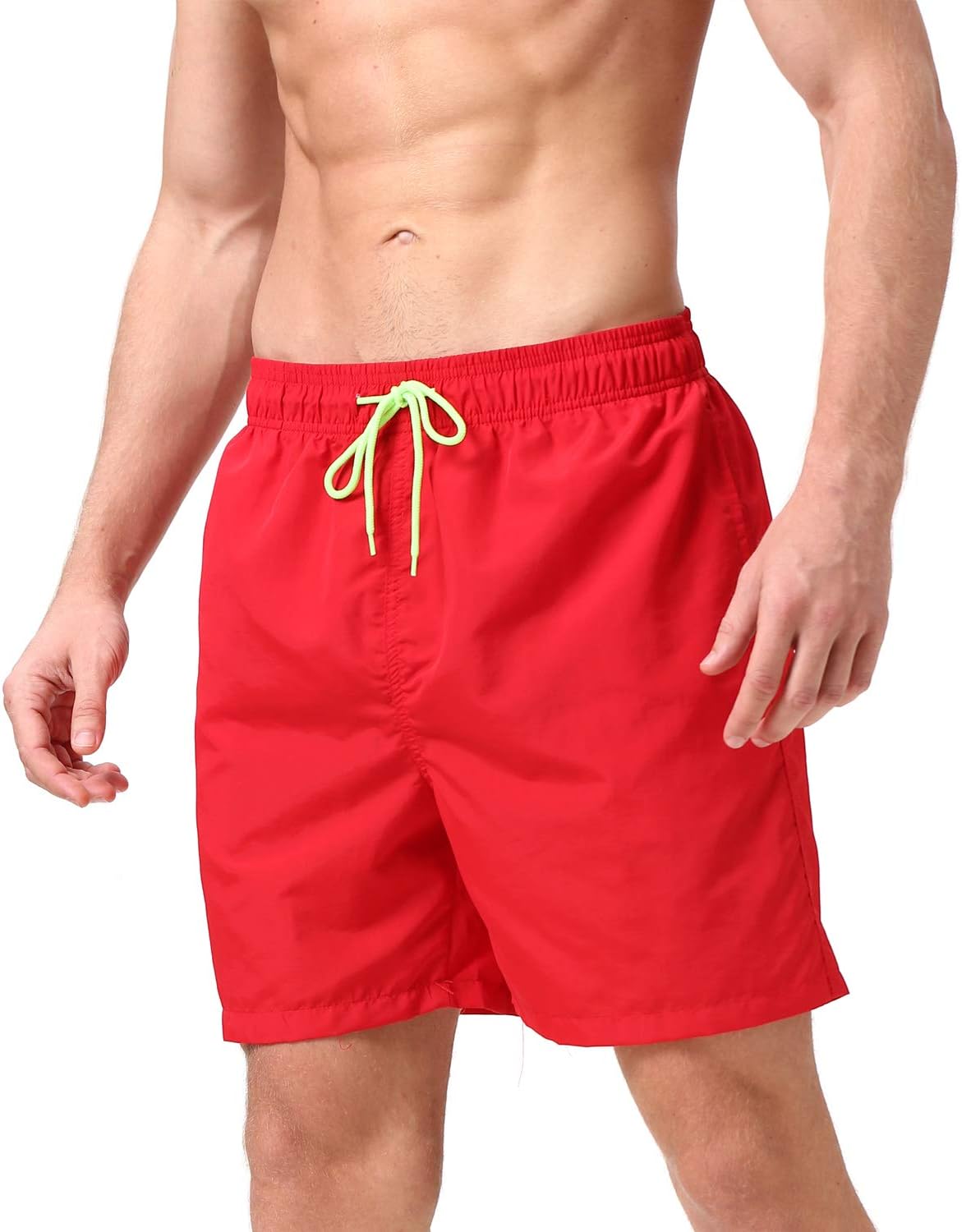 coskefy Swim Shorts for Men Youth Boy Quick Dry Swimming Trunks Breathable Beach Board Shorts Leisure Watershorts