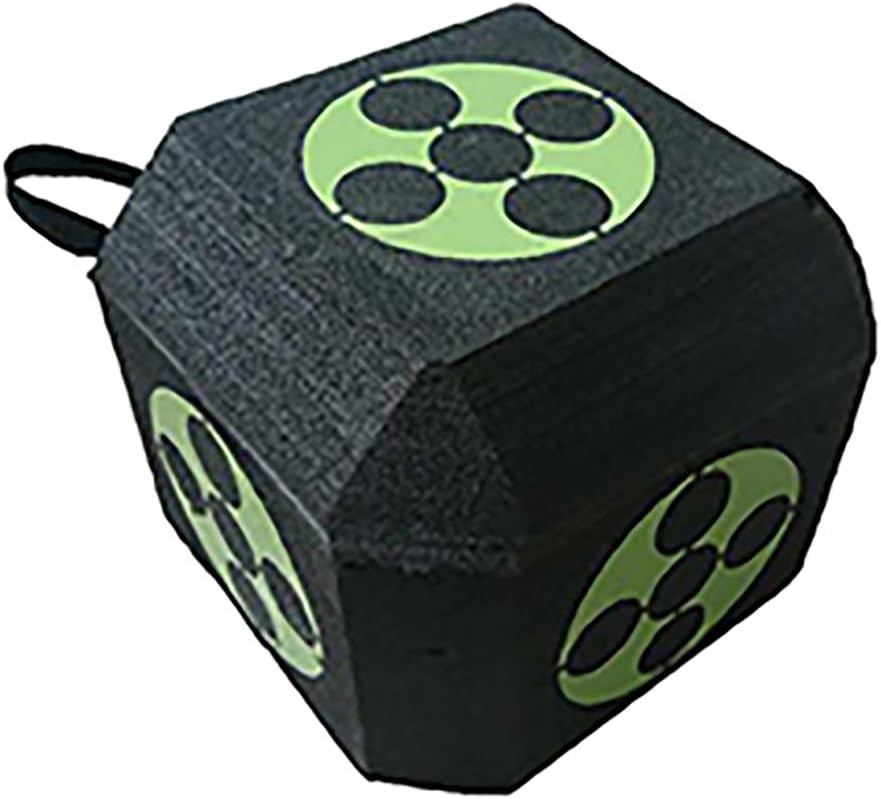 Tongtu Archery 3D Dice Target Cube Reusable 18 Sides 23CM Self Healing XPE Foam Target for Carbon Fiberglass Wooden Arrows Hunting Shooting Training Practice