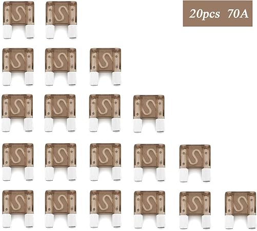 Amazon 個 車 Maxi 平型ヒューズ 大きいサイズ 70a 自動車のヒューズ切れの交換用 発電機 ウォータータンクファン スターター ヒューズ 車 バイク
