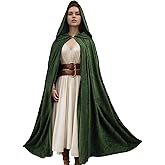 BEAUTELICATE Renaissance Hooded Cloak Cosplay Medieval Hobbit Halloween Suede Wizard Cape