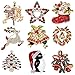 Christmas Brooch Pins - Great Deal 9-Pack Rhinestone Crystal Christmas Brooch Pin Set for Xmas Ornament Gifts
