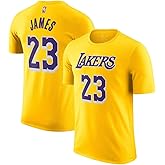 Lebron James Los Angeles Lakers NBA Kids Youth 4-20 Yellow Gold Icon Edition Performance Jersey T-Shirt
