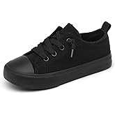 AOVOG Toddler Little Kid Cushioned Canvas Shoes Slip On Sneakers Soft and Durable