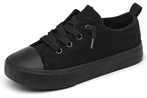 AOVOG Toddler Little Kid Cushioned Canvas Shoes Slip On Sneakers Soft and Durable