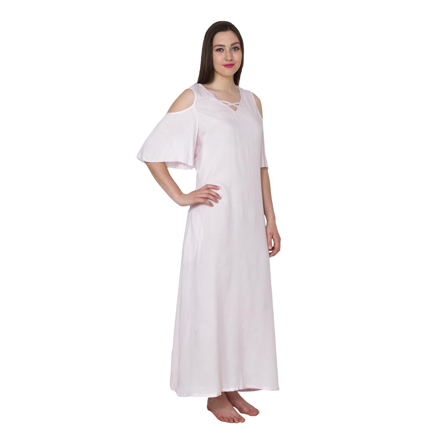 Women's Summer Wear Night Dress Tunic Style Night Gown for Ladies S5XL