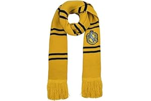 Harry Potter Hogwarts House Hufflepuff Logo Adult Yellow Scarf