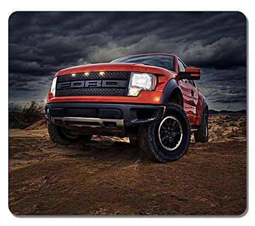 Gaming Mouse Pad, Extra Large Mouse Mat 12.87x11.02x0.15 IN, Customize Ford F 150 Raptor Natural Eco Rubber Oblong MousePad Computer Desk Stationery Accessories Mouse Pads For Gift