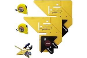 Trim Carpentry Aid with Measuring Tape, 45 Degree Miter Angle Marker and Adjustable Spacing Guide, Miter Marking Woodworking 