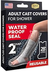 Mighty-X Waterproof Leg Cover for Shower - 2pk, Adult Cast Protectors