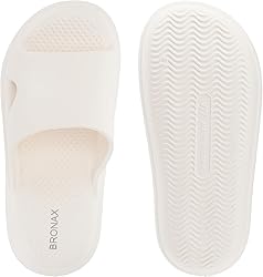 BRONAX Shower Slippers for Women Men Soft Comfy