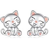 Sterling Silver Animal Stud Earrings: S925 Hypoallergenic Cute Koala Bear Cat Bunny Earrings for Women Koala Animal Stud Earrings Jewelry Gifts