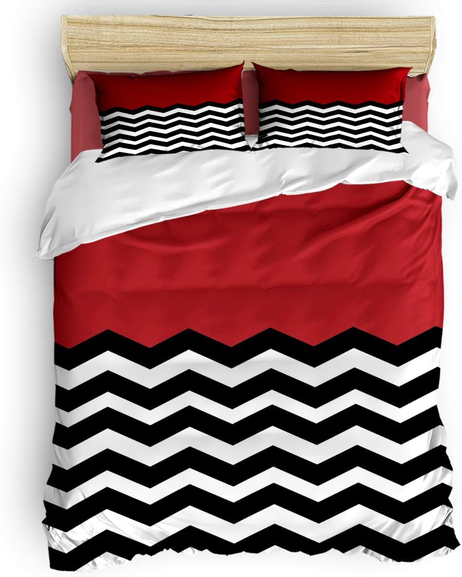 Best A Black And White Zig Zag Bedding Set