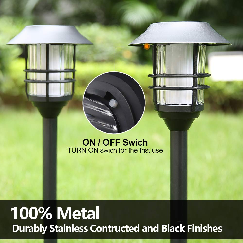 Camabel 55" Tall Solar Torches Lights with Flicking Flame 100 Metal