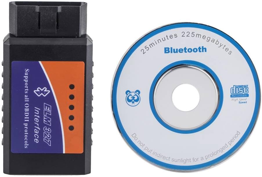 Autotool Tech OBD2 ELM327 V2.1 Interface Bluetooth Car Scanner Auto Diagnostic Tool Works on Android