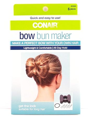Amazon Com Conair Bow Bun Bun Maker 6 Piece Kit Beauty