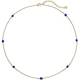 VACRONA Dainty Beads Choker Necklace for Women 14K Gold Plated Small Beads Link Simple Chain Summer Boho Jewelry for Women Trendy