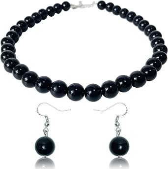 Faux Pearl Necklace and earring set 