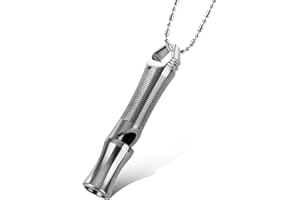 TACRAY Emergency Survival Whistle, Portable Necklace Whistle, Loud Whistle up to 120~130db, Good for Life Saving, Hiking, Cam