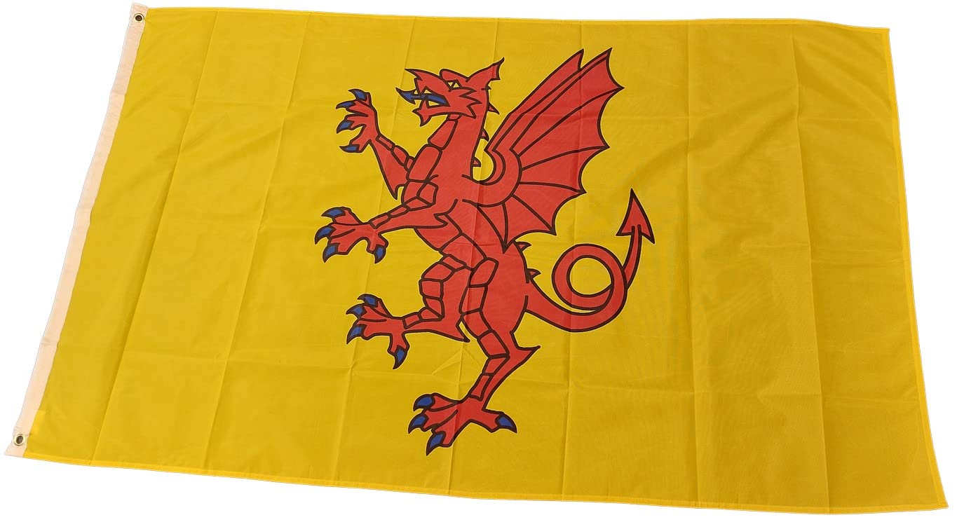 NWFlags Somerset Flag 5ft x 3ft | Outdoor Heavy 110d Knitted Polyester | 5x3 Somerset English County Heavy Duty Strong Flag for Garden Flagpole with 2 metal eyelets