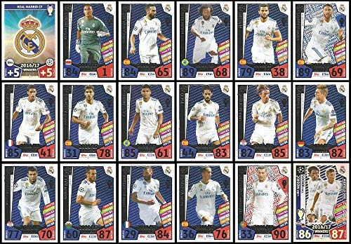 Match Attax Champions League 2017/18 Real Madrid Full 18 Card Winners Set