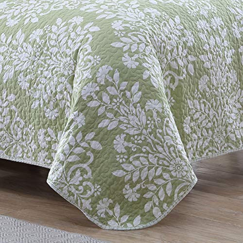 Laura Ashley Rowland Collection Quilt Set100 Cotton, Reversible, All
