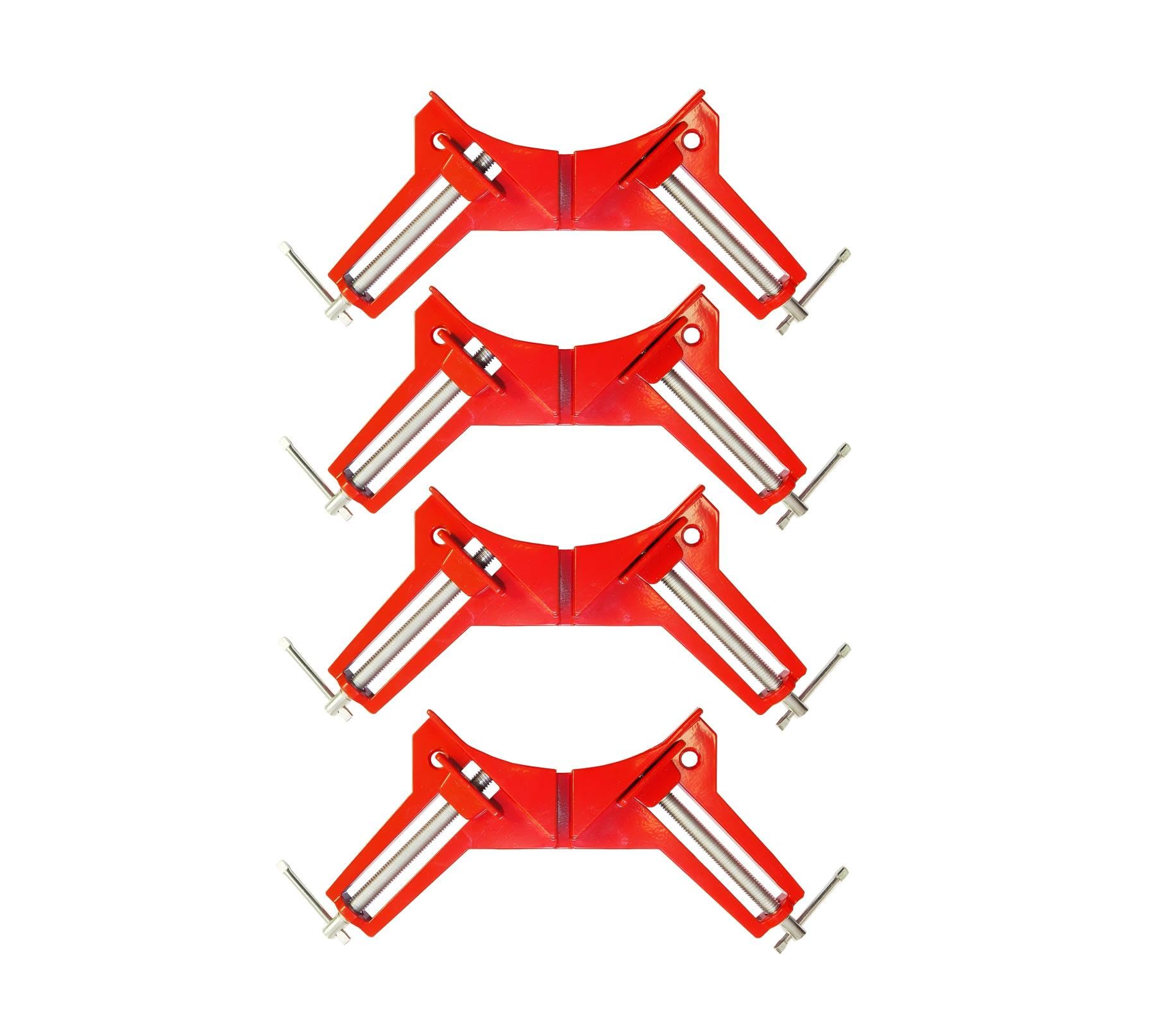 FengZeYing 4sets Corner Clamps for Woodworking, 90 Degree Right Angle Clamp for Wood Welding Jig Picture Photo Frame, Adjustable DIY Hand Carpenter Tool Miter Corner Clamp