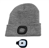 COTOP Unisex LED Beanie Hat with Detachable Light USB Rechargeable Black view 3
