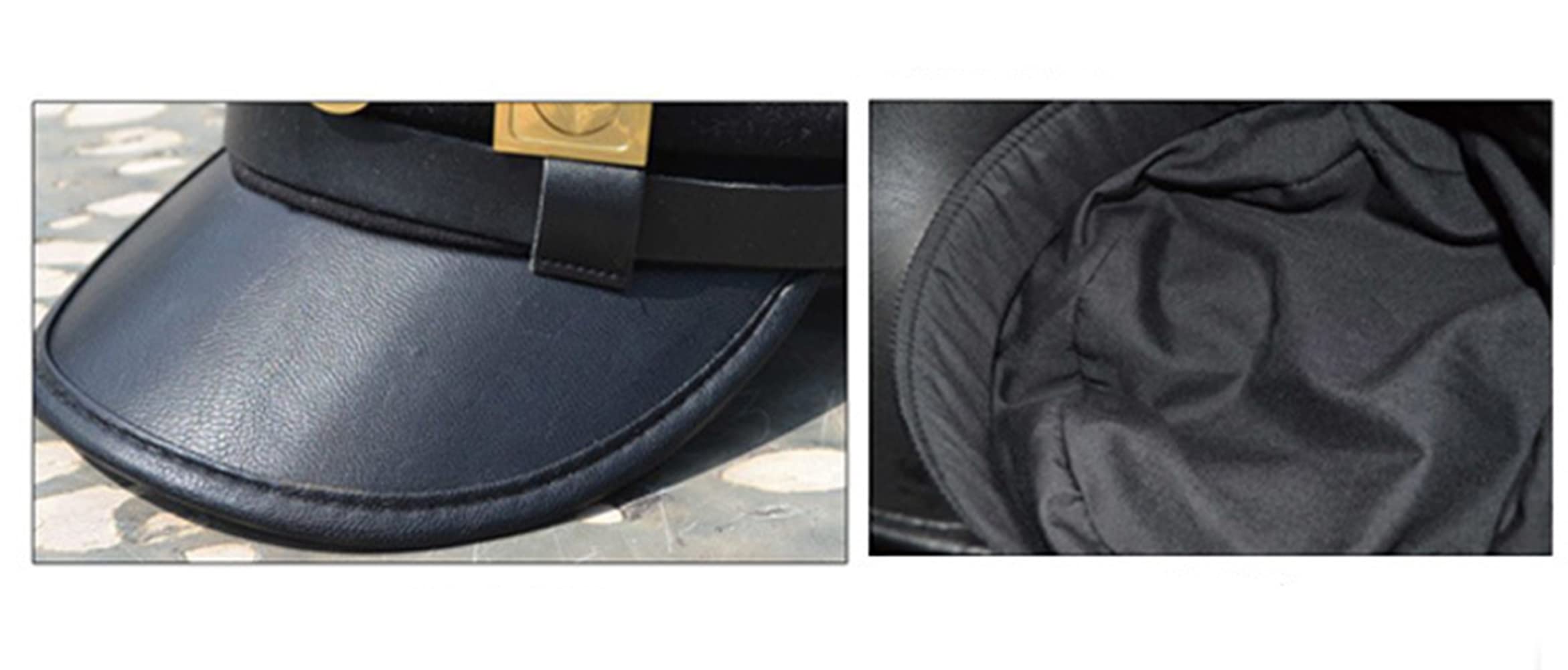 Gosbeliy Unisex Kujo Jotaro Hat JoJo Cosplay Army Military Cap Baseball Headgear+ Bandage Black