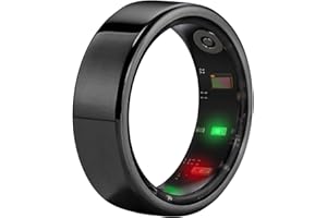 AMOVAN Smart Ring Health Tracker, Fitness Sleep Heart Rate Blood Oxygen Tracker Smart Ring, Water Resistant Bluetooth Fitness Tracker Rings