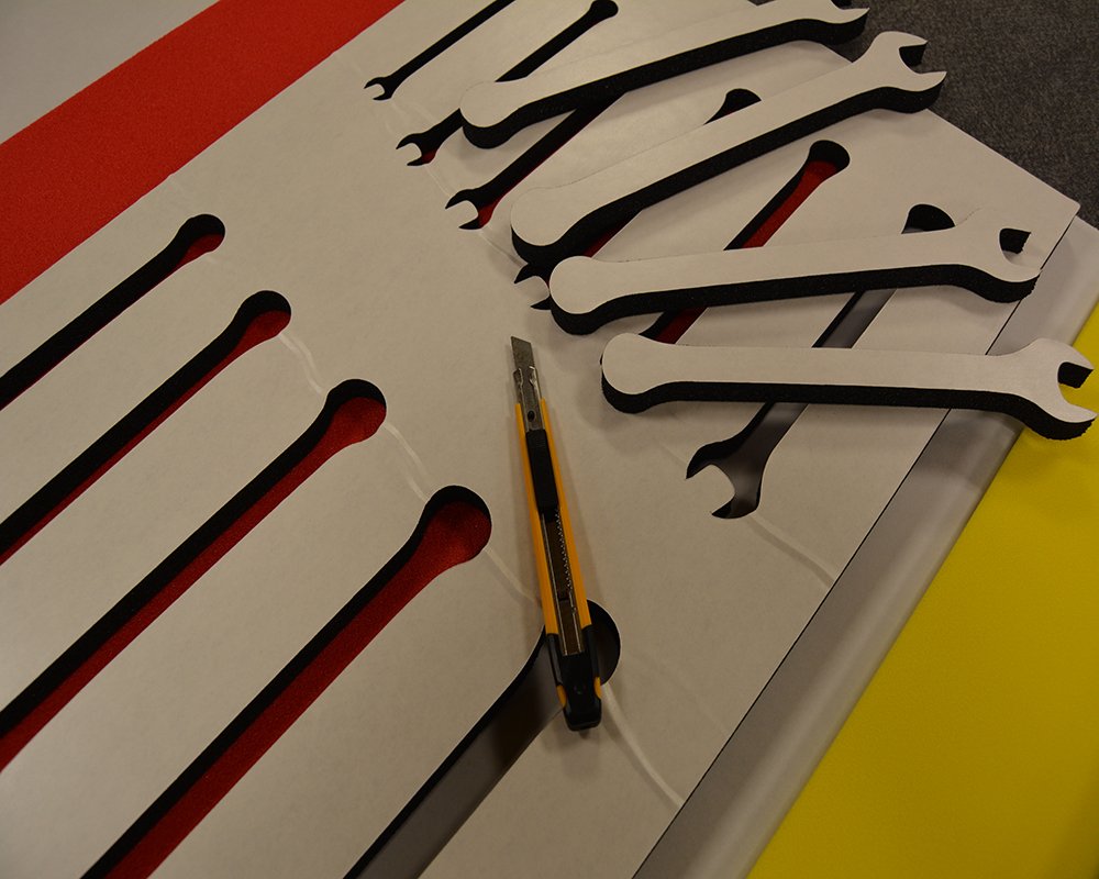 5S Tool Box Shadow Foam Organizers (2 Color) Custom Size ROLL (48" x