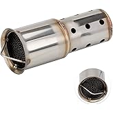 VG MOTO Universal Motorcycle DB Killer 51mm 2 Inch Exhaust Baffle | for Harley and Most Aftermarket Pipes, Removable Slip-On Insert, Reduces Exhaust Noise, Maintains Engine Performance, Style A