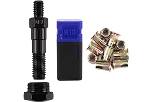 Rivet Nut Tool Mandrel M10 and 10 Rivet Nuts, Rivet Tool Set Spare Part, Nutsert Tool Accessories Set Compatible with Amjoy/RZX/Astro Riveters