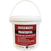 StonePro Traverfill - Travertine Repair - Fills Smalls pits, Holes & voids in Travertine & Limestone (Dark 3 lb)