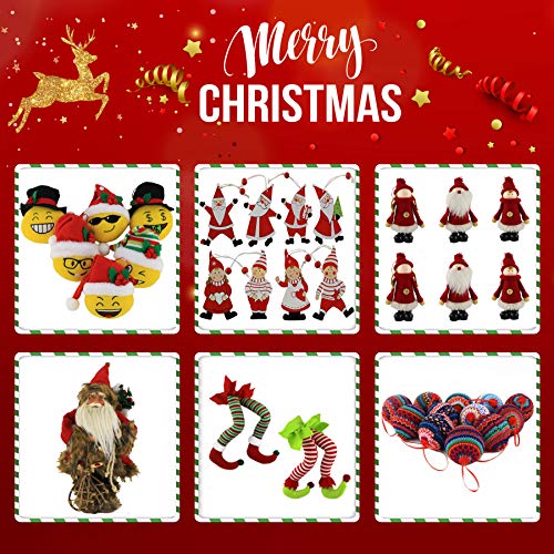 WEWILL 2.36" (60mm) Red Plaid Ball Christmas Ornament Party Decoration,Set of 10 (Style 2)