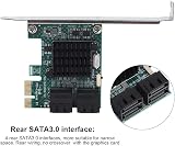 ASHATA PCI-E to SATA 3.0 6G Controller Card 4 Port Rear Adapter for Windows view 2