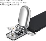 Lesfit Bed Sheet Clips - Fitted Sheet Straps, 4 Pack, Black view 3