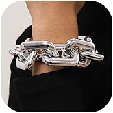 72ore Chunky Gold Bracelet Statement Bracelet for Women Punk Chunky Chain Bracelets Dainty Gold Accessories Jewelry for Women Trendy