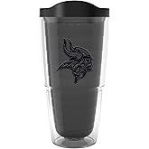 Tervis NFL Minnesota Vikings - Monochrome Made in USA Double Walled Insulated Tumbler Travel Cup Keeps Drinks Cold & Hot, 24oz, Classic