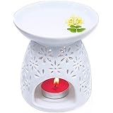 Pursue 茶香炉 アロマ炉 香炉 陶器 精油 香炉置物 薫香 インテリア アロマディフューザー 中空の彫刻工 消臭と癒し おしゃれ