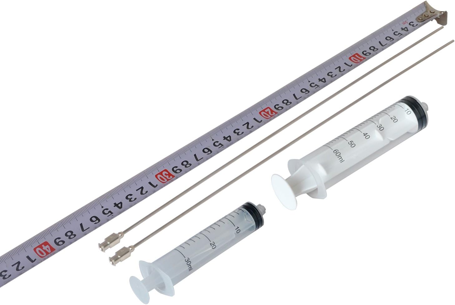 GRIVER Super Long Industrial Syringes with 14 Gauge 13.5 Inch Luer lock Needle Tip,Ideal for Aquarium Planting,Dispensing and Industrial Fluid Sampling (2, Needle Length of 13.5-Inch)