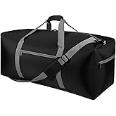 iFARADAY Foldable Duffel Bag 30 inch 75L Large Lightweight Luggage for Travel Camping Storage-Black