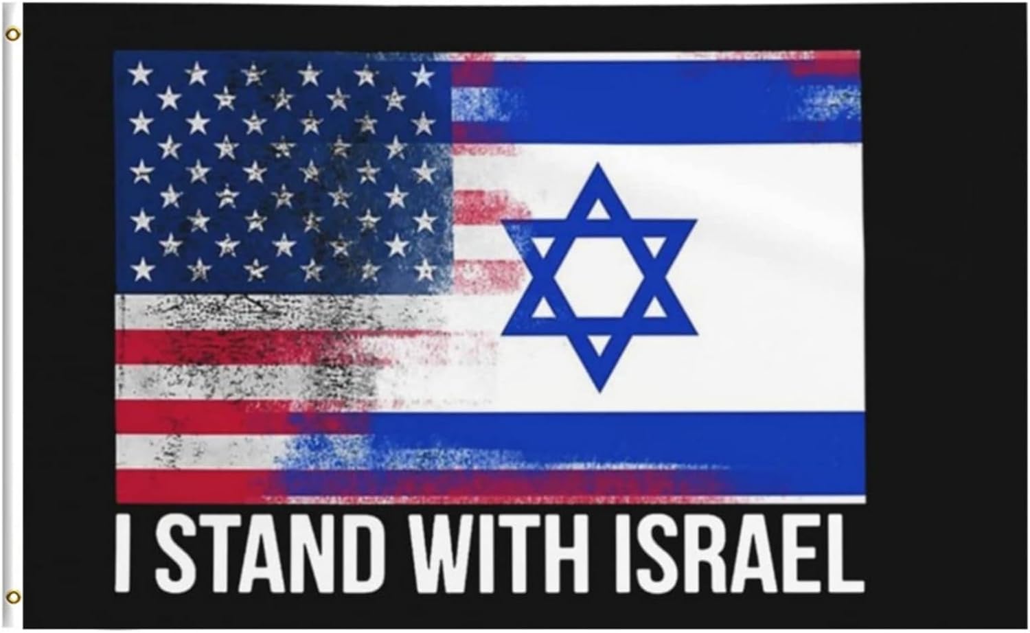 Flags - I Stand with Israel Flag, American I Stand with Israel USA Flag Flag 3x5 Feet Outdoor Decoration (03)