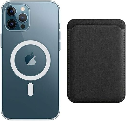 Amazon Com New Case Compatible With Iphone 12 12 Pro 12 Pro Max Leather Wallet Card Holder Magnetic Clear Phone Case Cover Iphone 12 Pro Max 6 7 Clear Black Electronics