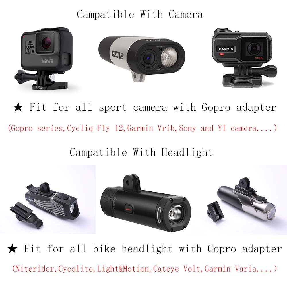 Gopro and Bike Light Adapter Wahoo Mount for Wahoo Elemnt,Wahoo Elemnt