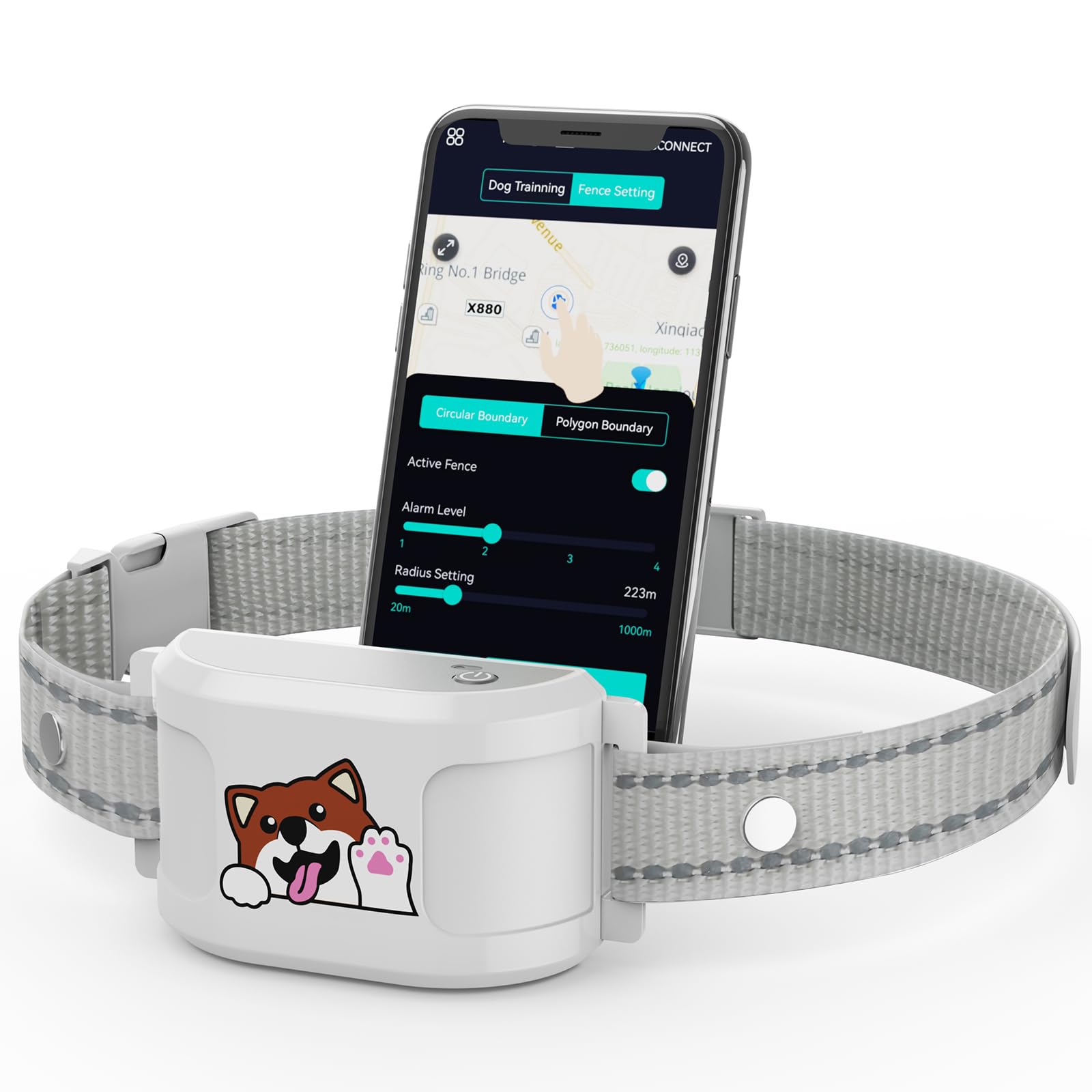 Photo 1 of GPS Dog Collar with Wireless Electronic Boundary & Training – No Subscription Needed,Smart Waterproof trainable Fence, App-Controlled Safe Zone, Outdoor Fence for Pets System