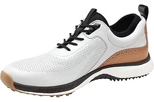 Johnston & Murphy Men's XC4 H1-Luxe Hybrid Golf Shoes | Waterproof Leather | Lightweight | Memory-Foam Cushioning