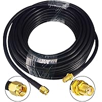 YOTENKO 32.8 ft SMA Extension Cable SMA Male to SMA Female RG58 Coaxial Cable 50 Ohm Low Loss, Two-Way Radio Pure Copper Cabl
