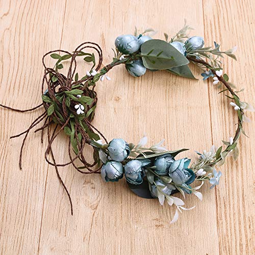 Berry Leaf Flower Headband Wedding Hair Wreath Floral Garland Photograph