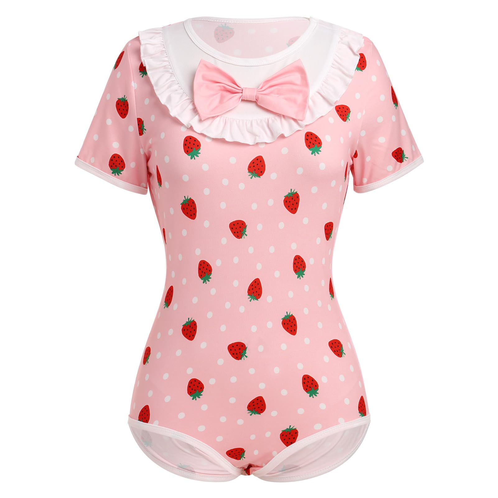 FYMNSI Women Short Sleeve One Piece Romper Pajamas