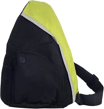 lime green sling backpack